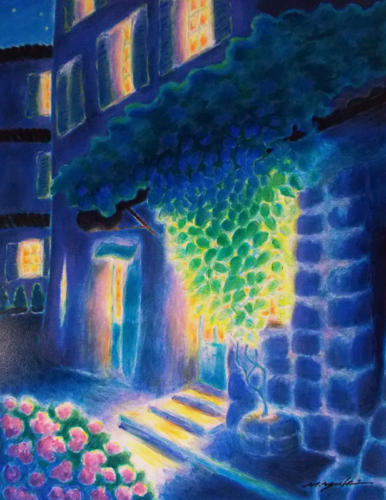 ヴィルフランシェ夜の通り